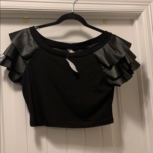 Cute Black Crop Top